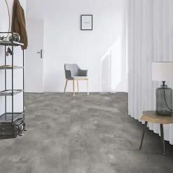 Décoweb Lino Sol Vinyle Pvc<Sol PVC Textile - Aspect béton griffé gris - Rouleau de 4m x 4m