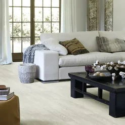 Décoweb Lino Sol Vinyle Pvc<Sol PVC Textile - Aspect parquet chêne blanc - Rouleau de 4m x 6m