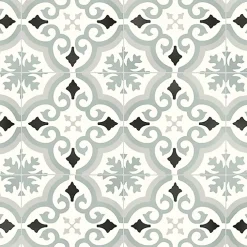 Décoweb Lino Sol Vinyle Pvc<Sol PVC Textile - Effet carreaux de ciment Gris - Echantillon 15 x 20 cm