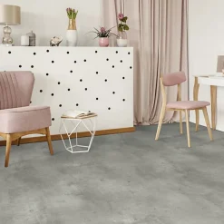 Décoweb Sol PVC Textile Aspect béton griffé gris clair - Rouleau de 4m x 5m- Lino Sol Vinyle Pvc