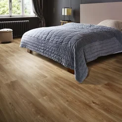 Décoweb Sol PVC Textile Aspect parquet chêne naturel - Echantillon 15 x 20 cm- Lino Sol Vinyle Pvc