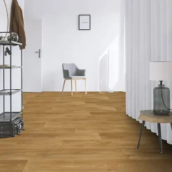 Décoweb Sol PVC Textile Aspect parquet chêne naturel - Echantillon 15 x 20 cm- Lino Sol Vinyle Pvc