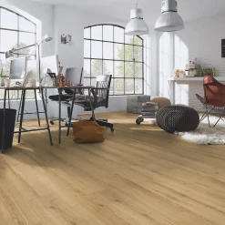 GoodHome Sol Stratifié<Sol stratifié à clipser Amersham coloris naturel 8 mm l.138 x l.19,3 cm
