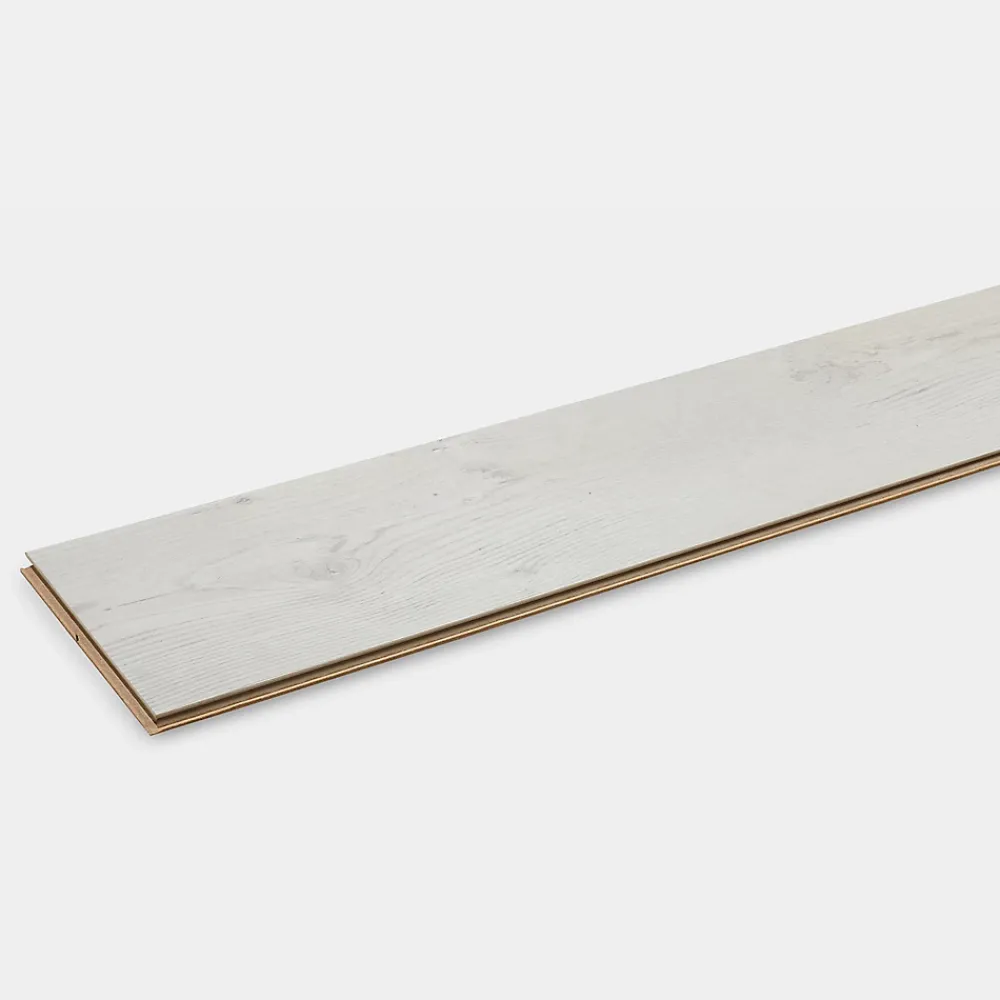 GoodHome Sol stratifié à clipser effet chêne blanchi AC4 L.138 x l.24.4 cm x 8 mm, Bilston- Sol Stratifié
