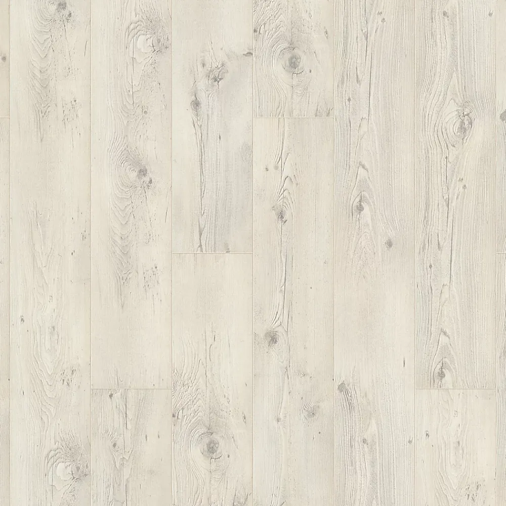 GoodHome Sol stratifié à clipser effet chêne blanchi AC4 L.138 x l.24.4 cm x 8 mm, Bilston- Sol Stratifié