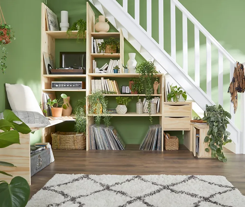 GoodHome Sol Stratifié<Sol stratifié à clipser Lydney chêne brun 12 mm - L.138 x l.15.9 cm
