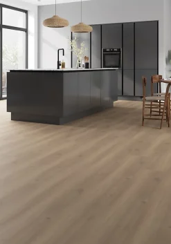GoodHome Sol Stratifié<Sol stratifié Bolton , passage intense AC5, effet chêne brun, L.126,1 cm x l.24,4 cm x ép.10 mm, résistant à l'eau