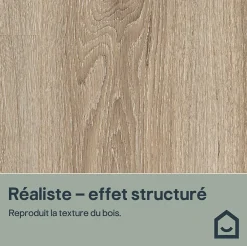 GoodHome Sol Stratifié<Sol stratifié Bolton , passage intense AC5, effet chêne brun, L.126,1 cm x l.24,4 cm x ép.10 mm, résistant à l'eau