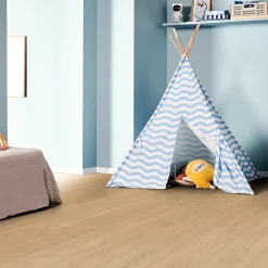 GoodHome Sol stratifié Bryce , passage intense AC5, effet chêne miel, L.129,2cm x l.19,3cm ép.8 mm, résistant à l'eau- Sol Stratifié