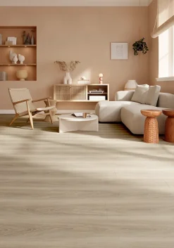 GoodHome Sol Stratifié<Sol stratifié Clancy , passage élevé AC4, effet chêne gris taupe, L.129,2 cm x l.19,3 cm x ép.8 mm