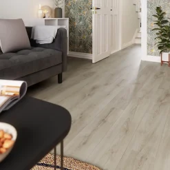 GoodHome Sol Stratifié<Sol stratifié Cleobury , passage intense AC5, effet chêne, L.126,1 cm x l.19,2 cm x ép.10 mm, résistant à l'eau