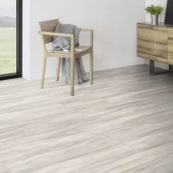 GoodHome Sol stratifié clipsable Birkenhead 8mm L.138 x l.24cm gris- Sol Stratifié