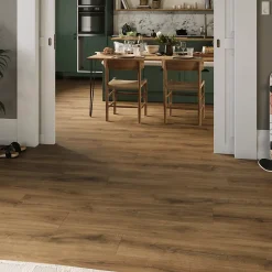 GoodHome Sol Stratifié<Sol stratifié clipsable Cleobury chêne blond 10 mm compatible pièces humides