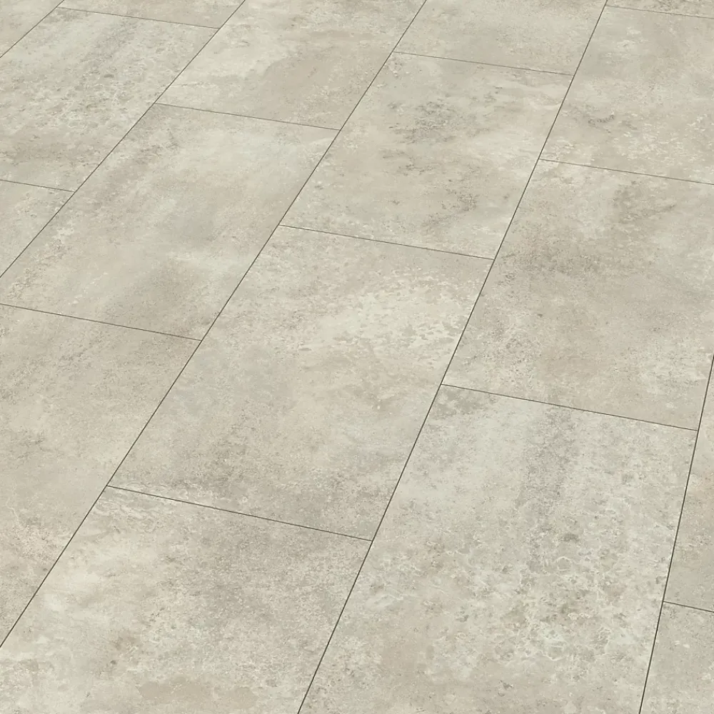GoodHome Sol stratifié clipsable Elstree aspect pierre naturelle 8 mm compatible pièces humides- Sol Stratifié