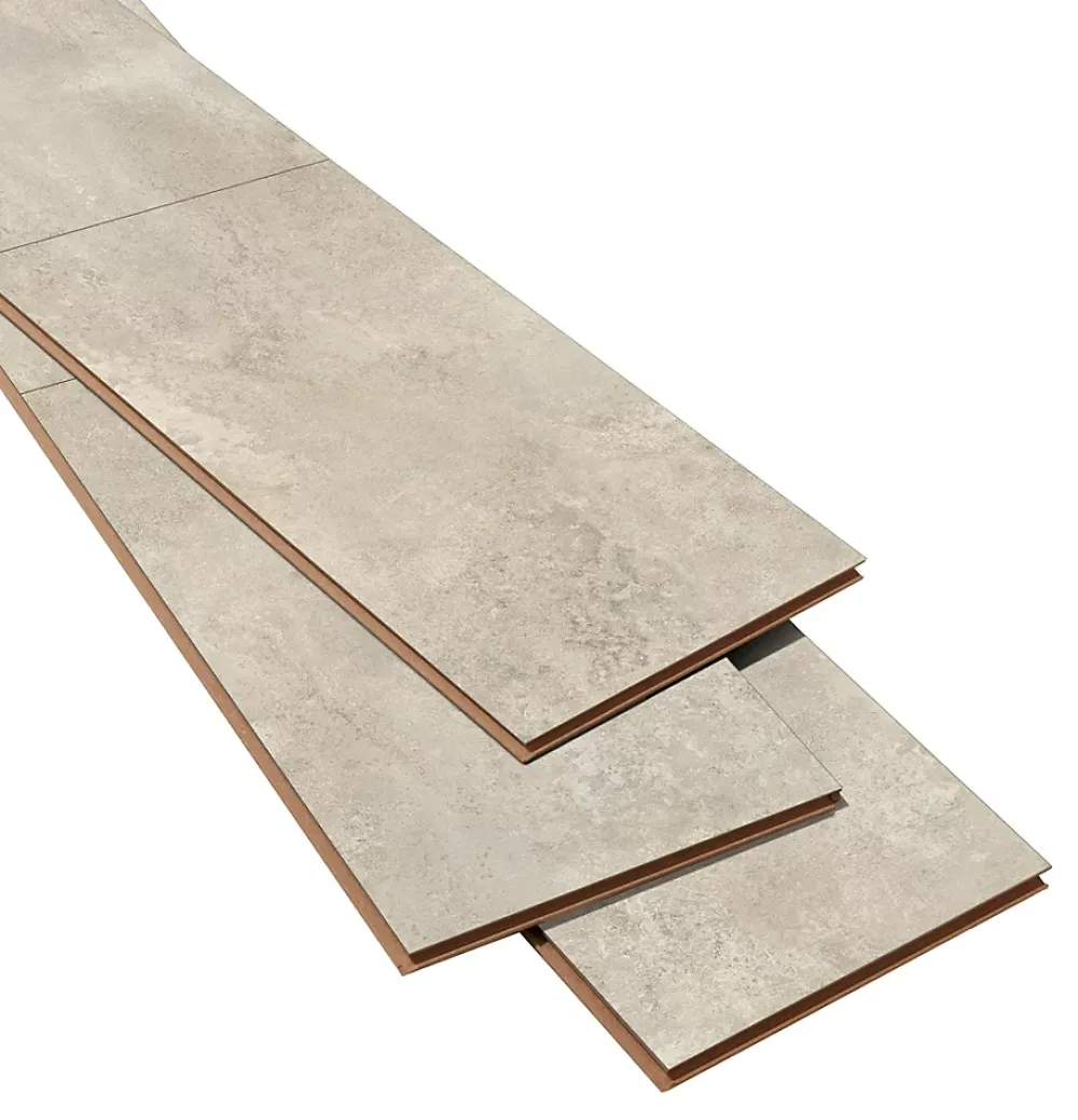 GoodHome Sol stratifié clipsable Elstree aspect pierre naturelle 8 mm compatible pièces humides- Sol Stratifié