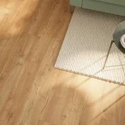 GoodHome Sol Stratifié<Sol stratifié clipsable Helmsley chêne blond 12 mm