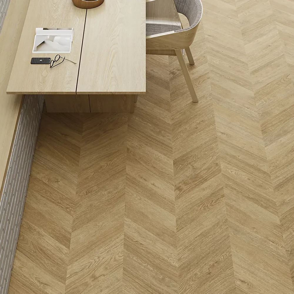 GoodHome Sol stratifié clipsable Leyton chêne naturel 10 mm- Sol Stratifié