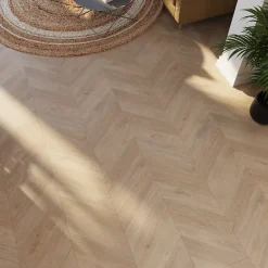 GoodHome Sol stratifié clipsable Leyton chêne naturel 10 mm- Sol Stratifié