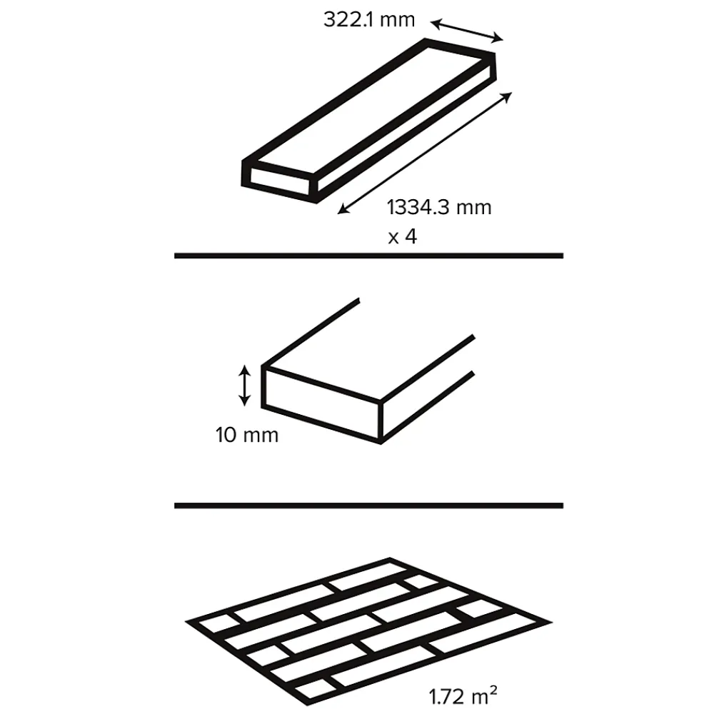 GoodHome Sol stratifié clipsable Leyton chêne naturel 10 mm- Sol Stratifié
