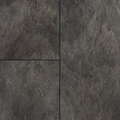 GoodHome Sol Stratifié<Sol stratifié clipsable Slate aspect pierre anthracite 8 mm compatible pièces humides