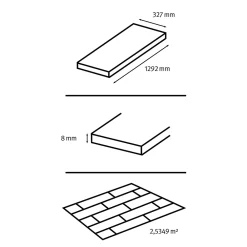 GoodHome Sol Stratifié<Sol stratifié clipsable Slate aspect pierre anthracite 8 mm compatible pièces humides