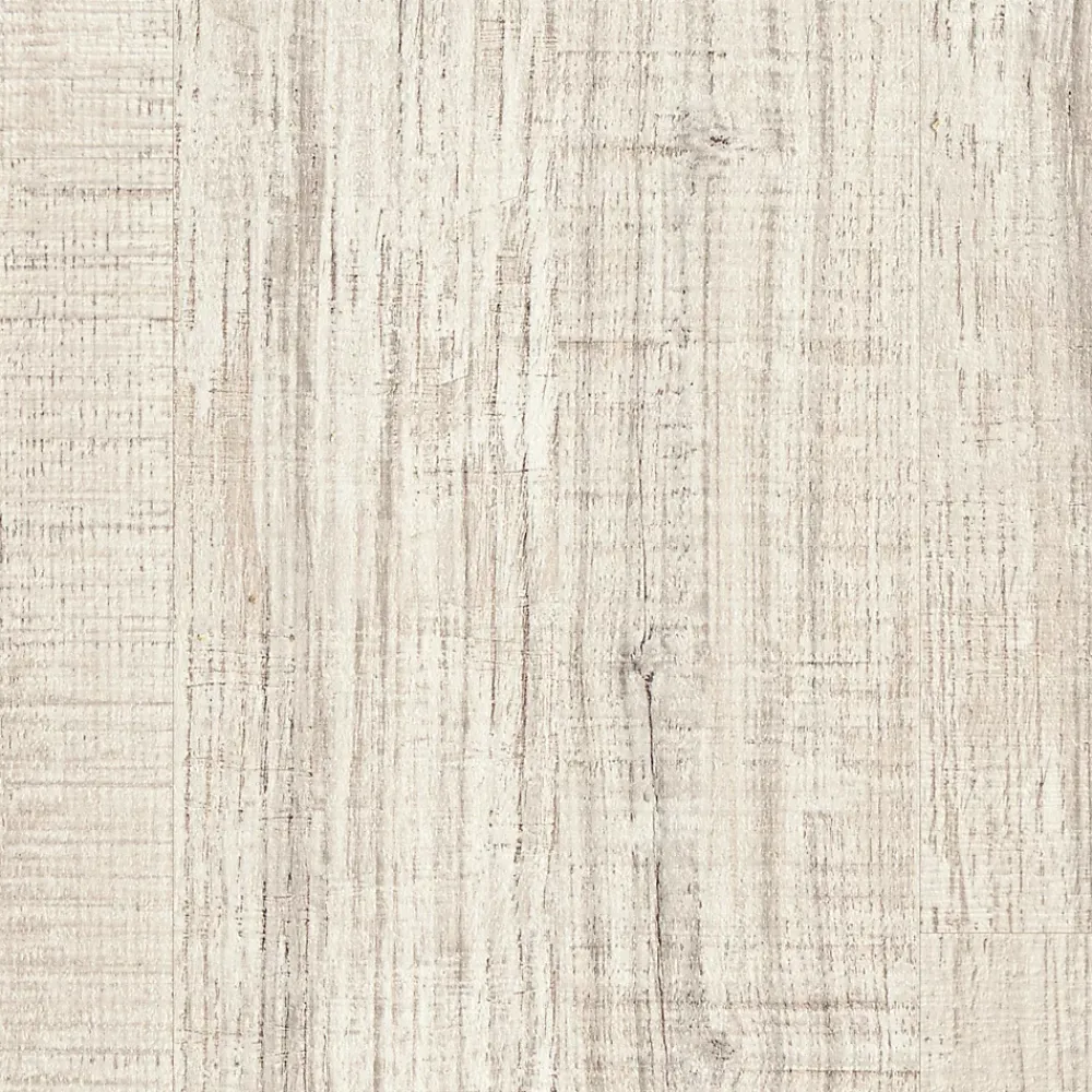 GoodHome Sol stratifié clipsable Yate chêne blanc 8 mm compatible pièces humides- Sol Stratifié