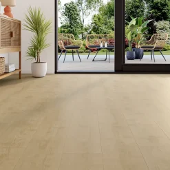 GoodHome Sol Stratifié<Sol stratifié Collville , passage intense AC5, effet chêne, L.129 cm x l.19,3 cm x ép.8 mm, résistant à l'eau