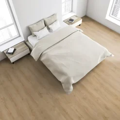 GoodHome Sol Stratifié<Sol stratifié Colville , passage intense AC5, effet chêne blond, L.129 cm x l.19,3 cm x ép.8 mm, résistant à l'eau