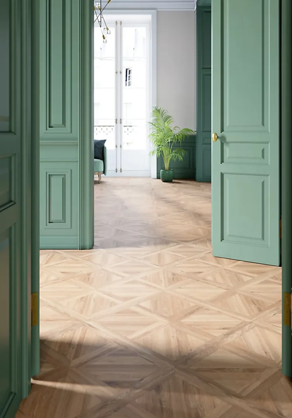 GoodHome Sol stratifié Davenant , passage intense AC5, effet chêne, L.120 cm x l.40 cm x ép.10 mm, résistant à l'eau- Sol Stratifié