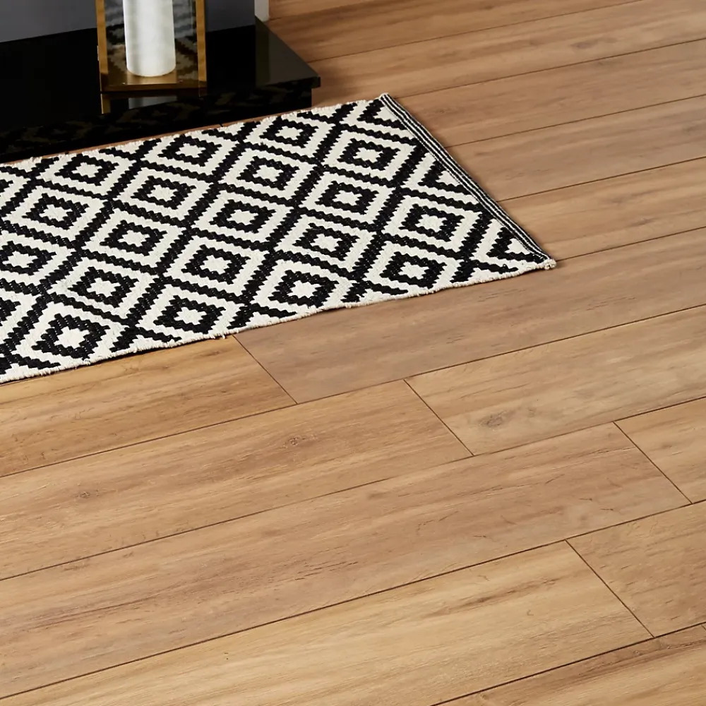 GoodHome Sol Stratifié<Sol stratifié Devonport , passage élevé AC4, effet chêne miel, L.128,6 cm x l.19,4 cm x ép.8 mm