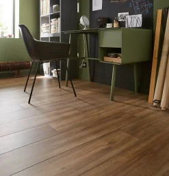 GoodHome Sol Stratifié<Sol stratifié Devonport , passage élevé AC4, effet chêne miel, L.128,6 cm x l.19,4 cm x ép.8 mm