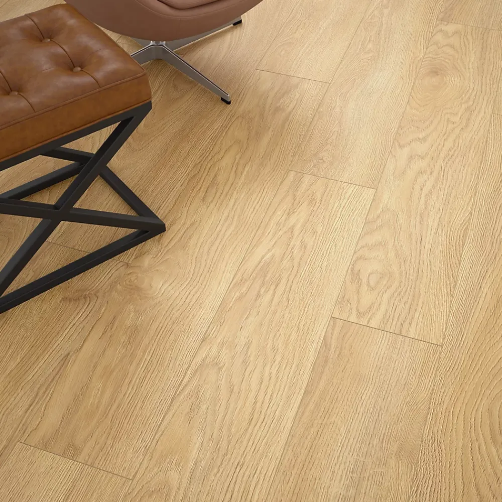 Kronospan Sol stratifié effet bois brut passage intense AC4, L.128,8 x l.19,5 cm x ép.7 mm, Kirton, resistant à l'eau- Sol Stratifié