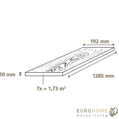 Forestea Sol Stratifié<Sol stratifié effet parquet 10 mm Marronnier fauve boite de 7 lames 1,73 m2 EH RES 5537