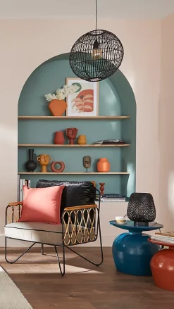 GoodHome Sol Stratifié<Sol stratifié Gladstone , passage élevé AC4, effet chêne brun, L.128,6 cm x l.19,4 cm x ép.8 mm
