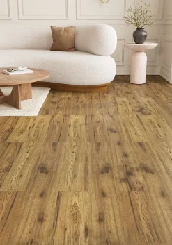 GoodHome Sol Stratifié<Sol stratifié Hickory , passage intense AC5, effet bois Hickory miel, L.138,3 cm x l.15,9 cm x ép.8 mm