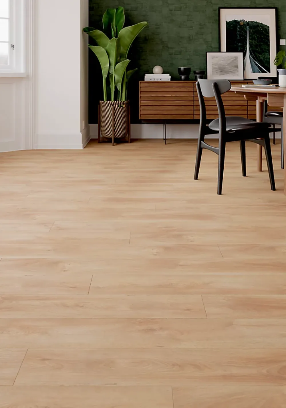 GoodHome Sol stratifié Lydney , passage intense AC5, effet chêne, L.138,3 cm x l.19,3 cm x ép.8 mm- Sol Stratifié