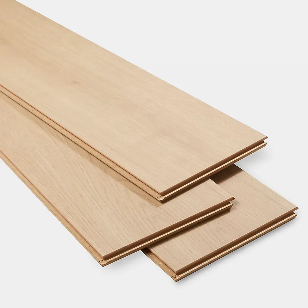 GoodHome Sol stratifié Malton décor chêne naturel 10 mm l.138 x l.19,3 cm- Sol Stratifié