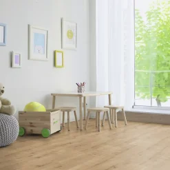 GoodHome Sol Stratifié<Sol stratifié Marcel effet chêne L. 138,3 x l. 19,3 cm, ép. 1cm