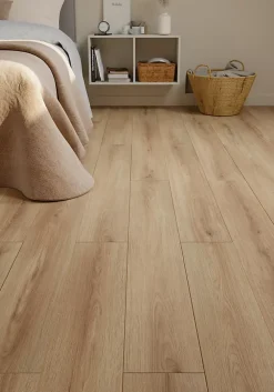 GoodHome Sol Stratifié<Sol stratifié Masterton , passage élevé AC4, effet chêne naturel, L.138,3 cm x l.19,3 cm x ép.8 mm