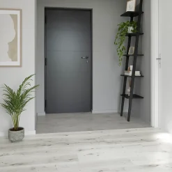 GoodHome Sol Stratifié<Sol stratifié Rowley , passage élevé AC4, effet chêne blanchi, L.129,2 cm x l.19,3 cm x ép.8 mm, résistant à l'eau