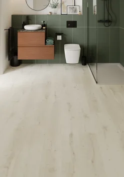 GoodHome Sol Stratifié<Sol stratifié Rowley , passage élevé AC4, effet chêne blanchi, L.129,2 cm x l.19,3 cm x ép.8 mm, résistant à l'eau