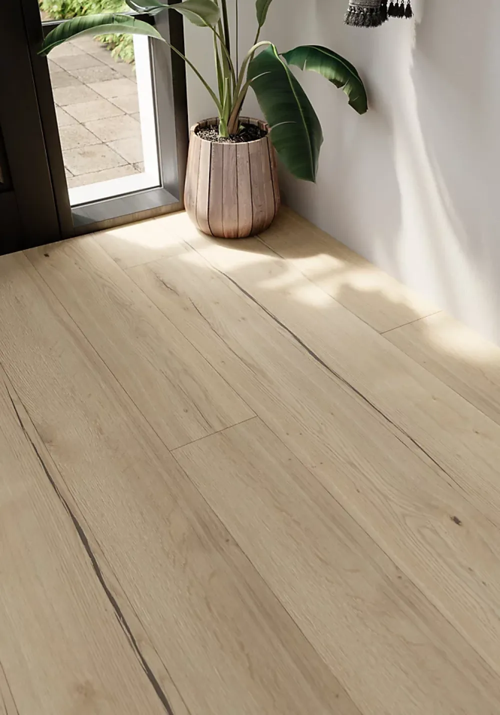 GoodHome Sol Stratifié<Sol stratifié Shawford , passage intense AC5, effet chêne, L.129,2 cm x l.19,3 cm x ép.8 mm