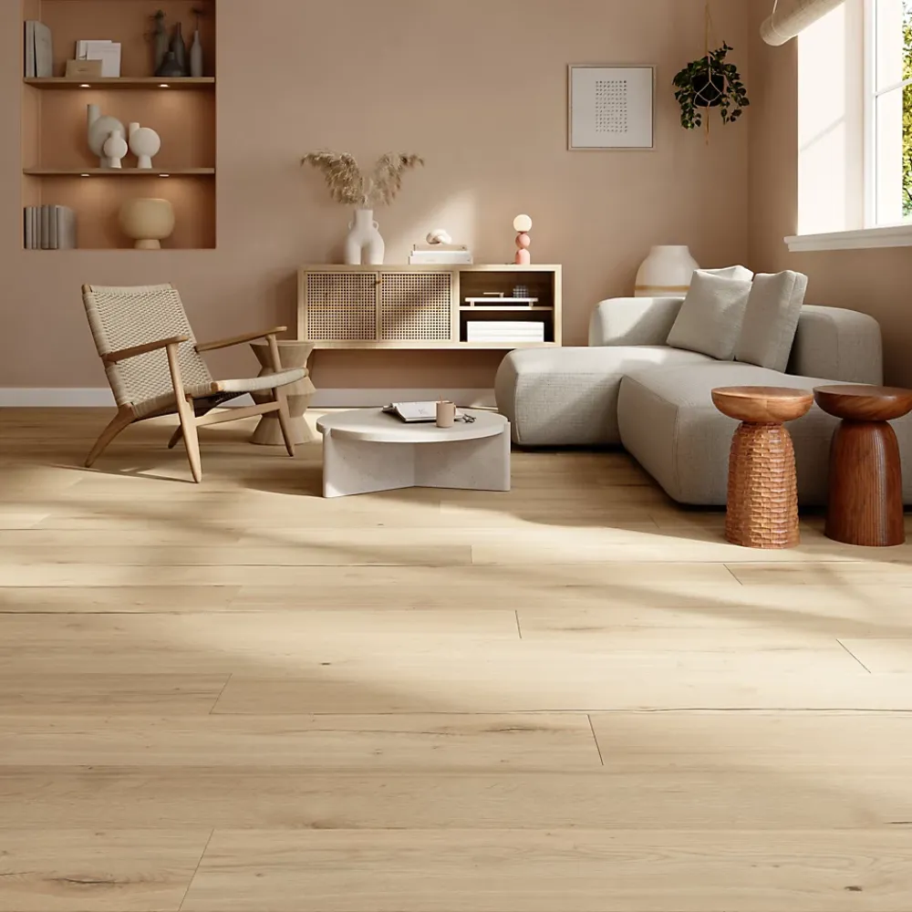 GoodHome Sol Stratifié<Sol stratifié Shawford , passage intense AC5, effet chêne, L.129,2 cm x l.19,3 cm x ép.8 mm