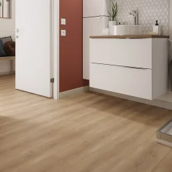 GoodHome Sol stratifié Southwell , passage intense AC5, effet chêne, L.118,37 cm x l.19,1 cm x ép.10 mm, résistant à l'eau- Sol Stratifié