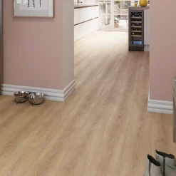 GoodHome Sol stratifié Southwell , passage intense AC5, effet chêne, L.118,37 cm x l.19,1 cm x ép.10 mm, résistant à l'eau- Sol Stratifié