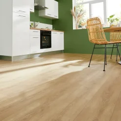GoodHome Sol stratifié Southwell , passage intense AC5, effet chêne, L.118,37 cm x l.19,1 cm x ép.10 mm, résistant à l'eau- Sol Stratifié
