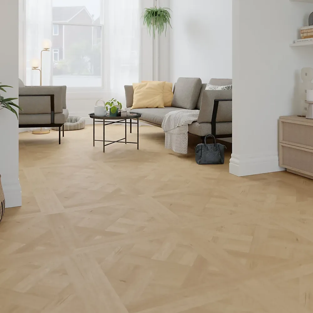 GoodHome Sol Stratifié<Sol stratifié Turnbull , passage intense AC5, effet chêne blond, L.120 cm x l.60 cm x ép.10 mm, résistant à l'eau