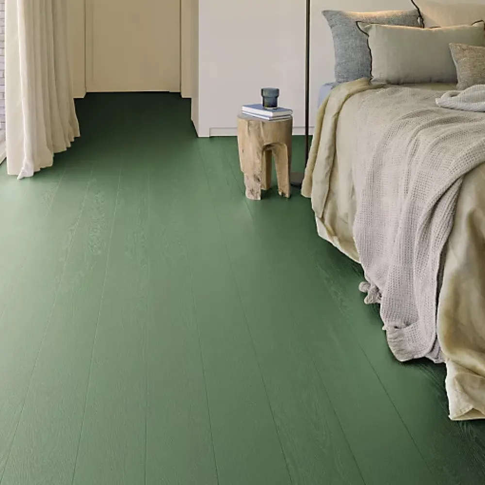 Décoweb Lino Sol Vinyle Pvc<Sol vinyle - Aspect parquet bois vintage vert - Rouleau de 2m x 3m