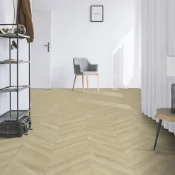 Décoweb Lino Sol Vinyle Pvc<Sol vinyle - imitation chêne clair à chevrons - Rouleau de 4m x 5m