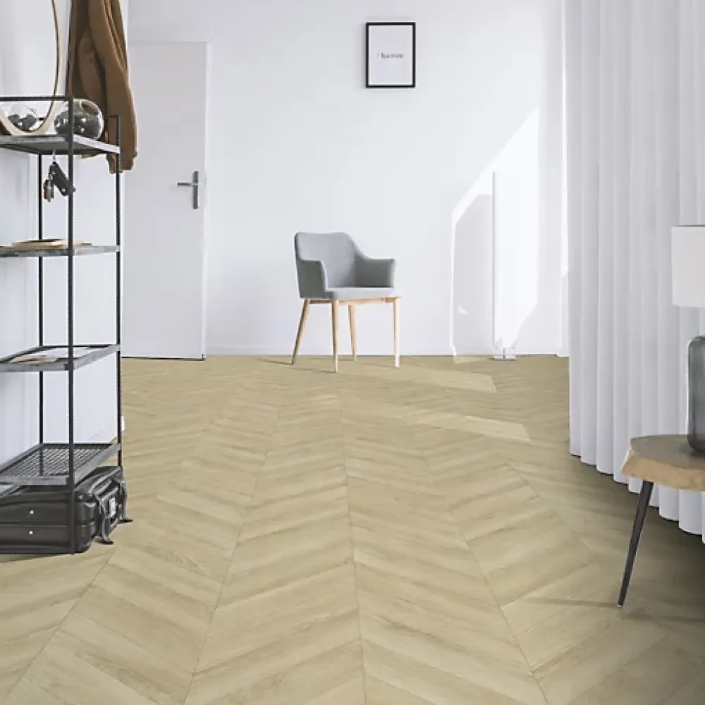Décoweb Lino Sol Vinyle Pvc<Sol vinyle - imitation chêne clair à chevrons - Rouleau de 4m x 5m